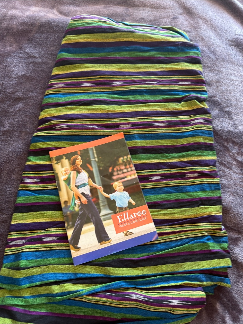 Ellaroo Kids Maxi Skirt in Green, Blue & Purple Stripes